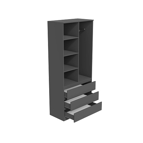 Шкаф Мори МШ 900.2 3 ящика Графит