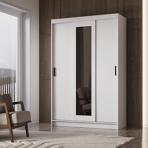 Шкаф-купе БРУНО 5 Белый гладкий