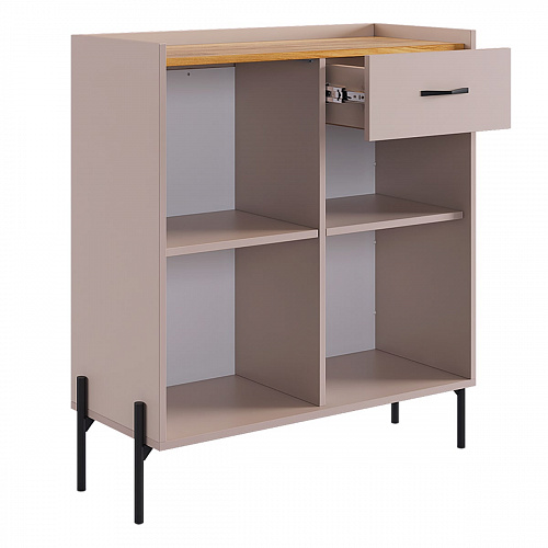 Комод Доминика с ящиком кашемир/дуб крафт золотой