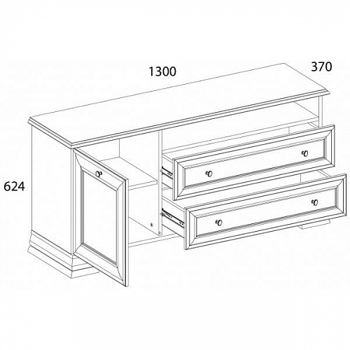 Тумба RTV 1D2SN TIFFANY Белый