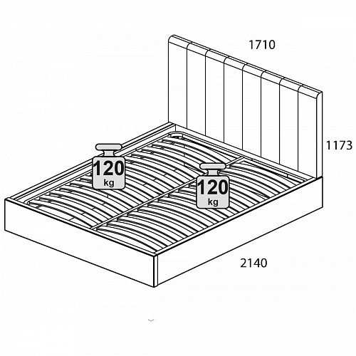 Кровать с подъемным механизмом SABRINA 160 GRAND 12