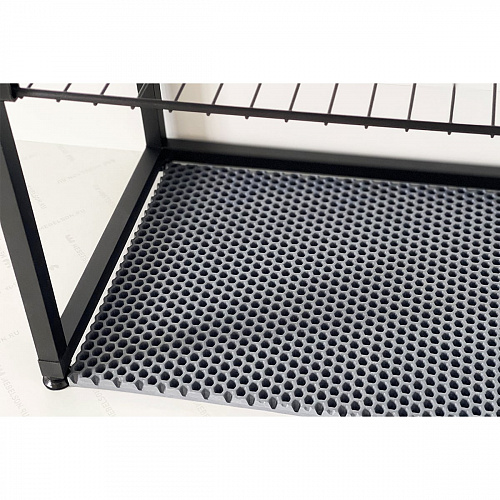 Обувница Краш черный муар/дуб крафт золотой