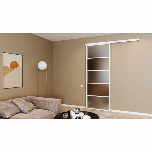 Раздвижные перегородки в проем 1 дверь 800х2100 стекло бронза/бронза сатинат