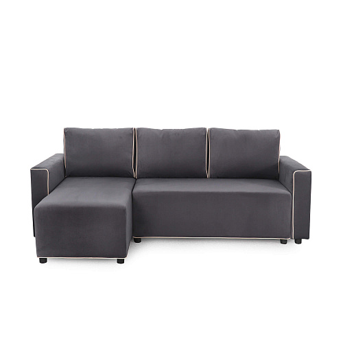 Угловой диван Некст Альба темно-серый/бежевый