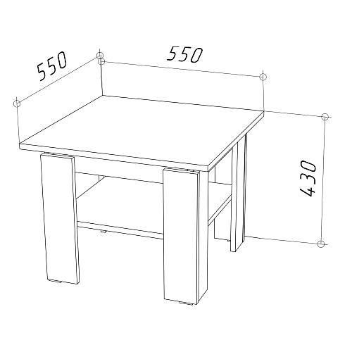 Стол журнальный НК STERN 550 Белый