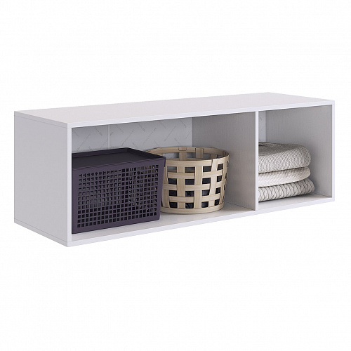 Антресоль трехдверная Зефир 119.01 белое дерево/белый (эмаль)