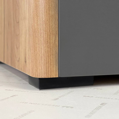 Шкаф трехдверный Адам с зеркалом дуб крафт золотой/графит