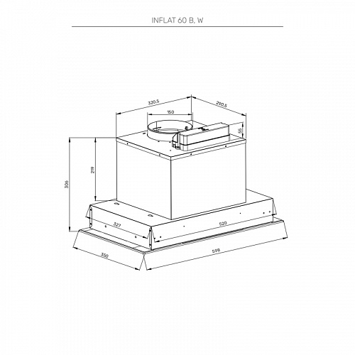 Встраиваемая вытяжка KUPPERSBERG INFLAT 60 W