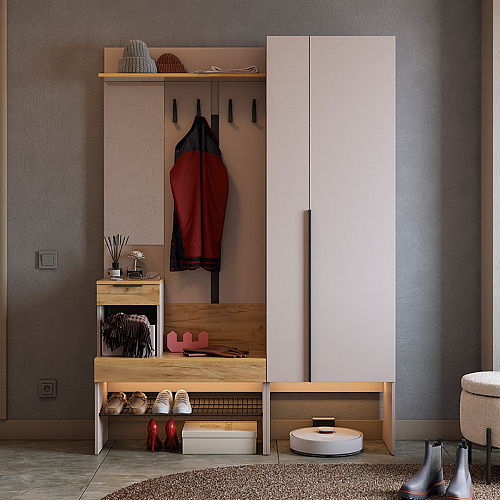 Прихожая Баско К2 кашемир/дуб крафт золотой