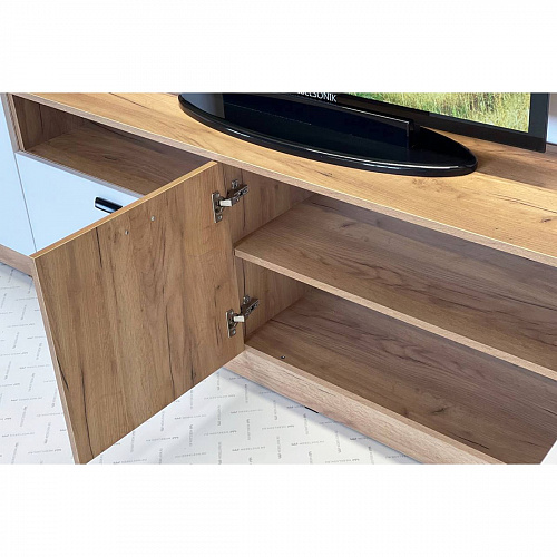 Тумба под ТВ Моди дуб крафт золотой/белое дерево