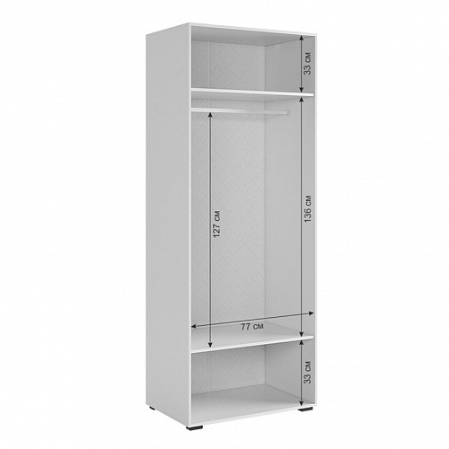 Шкаф двухдверный Ева 102.01 белое дерево/белый матовый