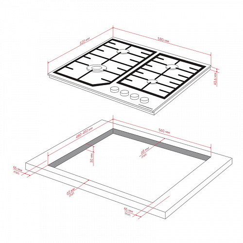 Варочная поверхность Kuppersberg TS 68 B