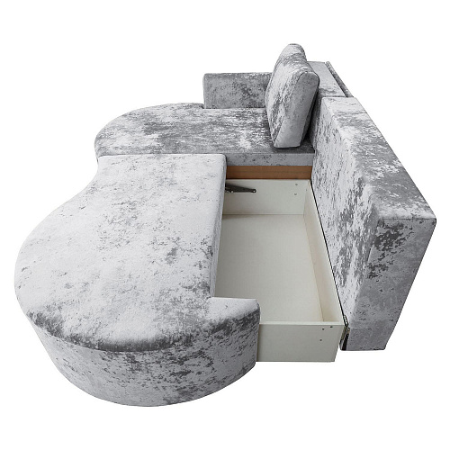 Угловой диван Каир (правый) PLUSH SILVER