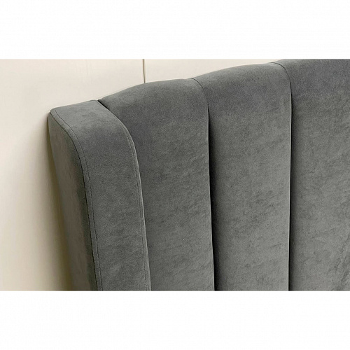 Кровать с подъемным механизмом Ева 160х200 графит (велюр)