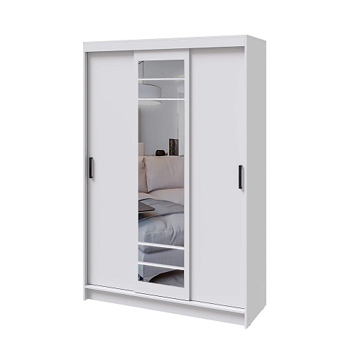 Шкаф-купе БРУНО 4 Белый гладкий