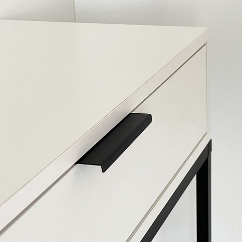 Обувница Краш черный муар/белое дерево