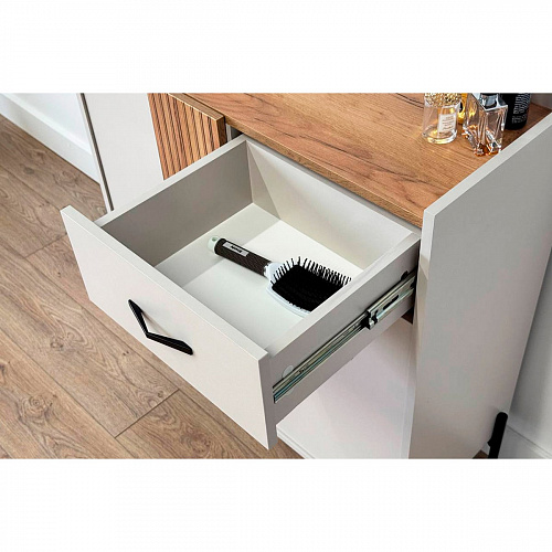 Комод Доминика с ящиком кашемир/дуб крафт золотой