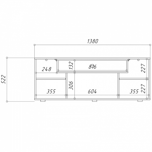 Тумба ТВ НК Ralf Черный/Черный глянец