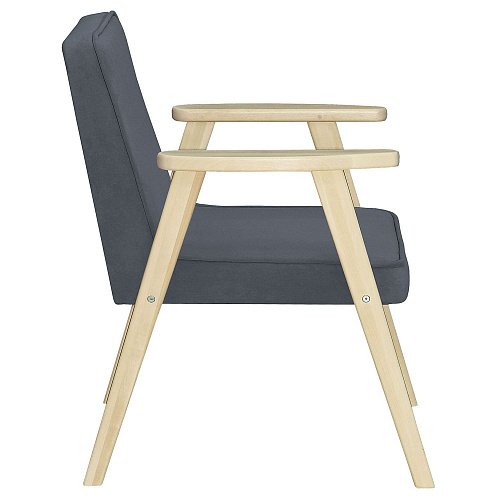 Кресло отдыха Ретро CATANIA GRAPHITE/Бесцветный