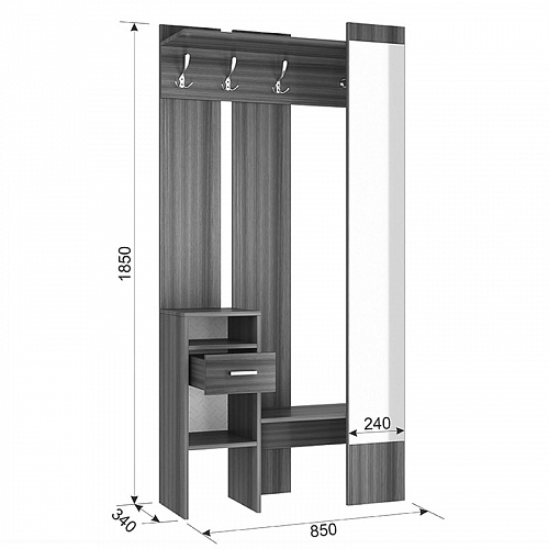 Прихожая Агата белый рамух