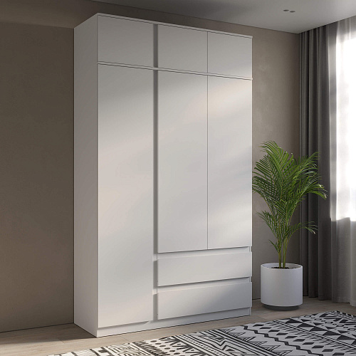 Антресоль НК STERN 3-х дверная Белый