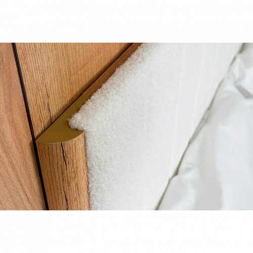 Кровать с подъемным механизмом Юлия 160х200 дуб крафт золотой/белый(плюш)