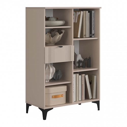 Комод Рич 2 кашемир/фрапучино матовый/черный