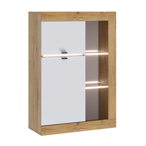 Гостиная ПРАГА №2 Дуб вотан/Белый гладкий