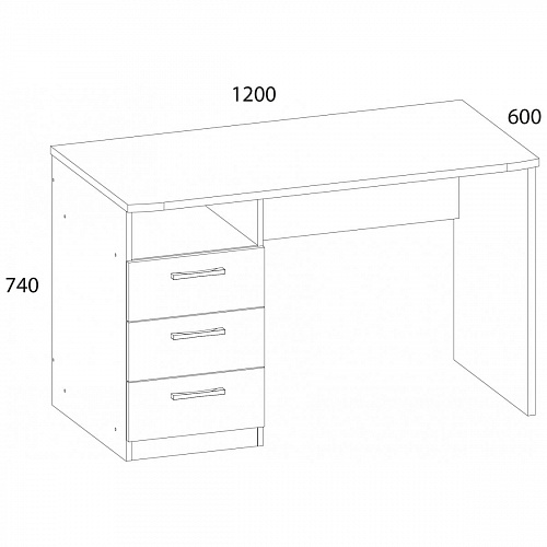 Стол письменный 3SN OSKAR дуб Санремо