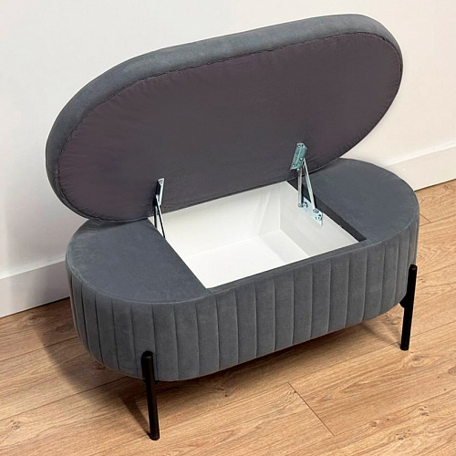 Пуф Винни графит (велюр)