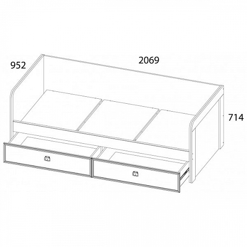 Кровать детская MAGELLAN 90-2 Сосна винтаж