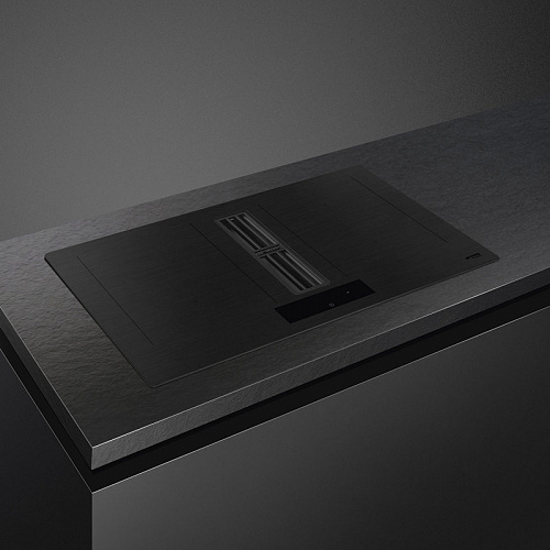 Варочная поверхность со встроенной вытяжкой Smeg HOBD382MB2