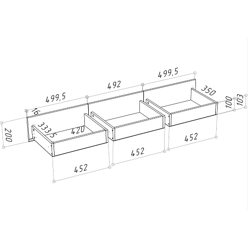 Комод НК DIEGO 3Я-3Д Кашемир