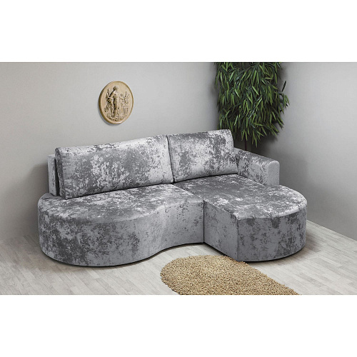 Угловой диван Каир (Левый) PLUSH SILVER