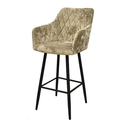 Стул барный Диаманте Твист черный муар/Plush Latte