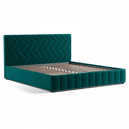 Кровать с подъемным механизмом Милана 1800х2000 Tenerife izumrud (сине-зелёный)