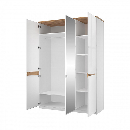 Шкаф TAURUS 3DG HZ Белый/Дуб вотан