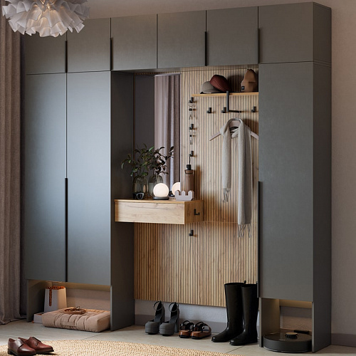 Прихожая К11 дуб крафт золотой/графит