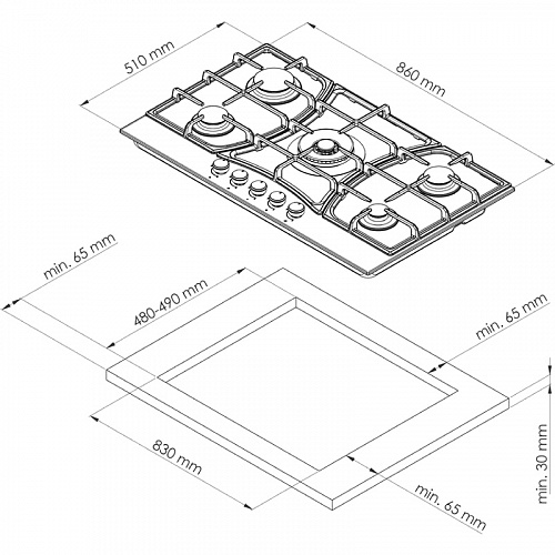 Варочная поверхность Kuppersberg FS 910 C Bronze