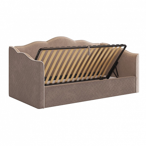 Кровать-софа Лея К1 90х200 латте (велюр)/крем (велюр)