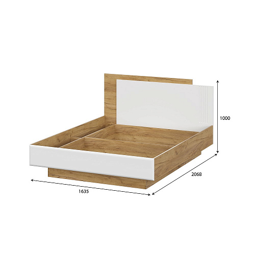 Спальный гарнитур Милан Дуб золотой/Белый матовый