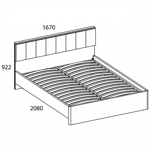 Кровать JAGGER 160М Дуб монастырский/Черный