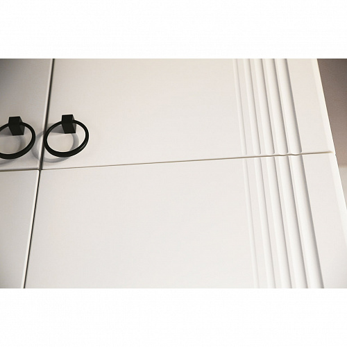 Антресоль двухдверная Ева 116.01 белое дерево/белый матовый