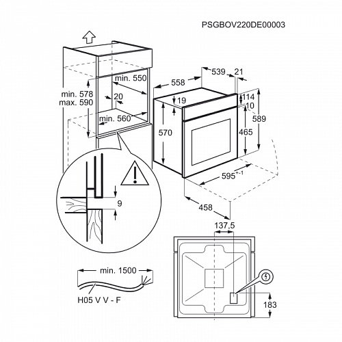 Встраиваемый духовой шкаф Electrolux EOF5H50BX