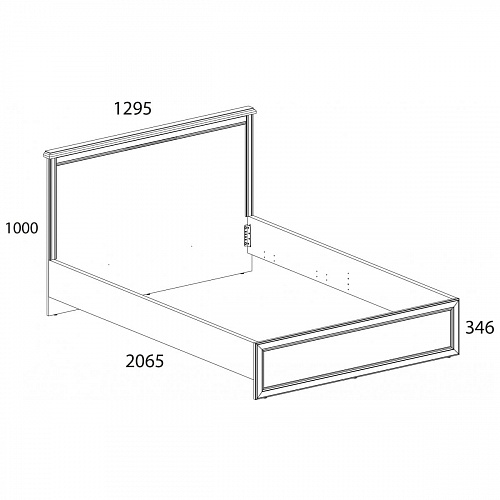 Кровать односпальная 120 MONAKO Сосна винтаж/дуб анкона