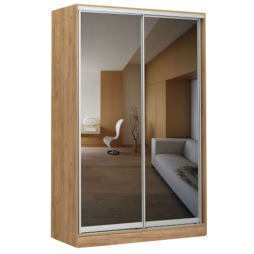 Шкаф-купе 2-х дверный 1540х590 ВАРИАНТ 5 Дуб крафт золотой