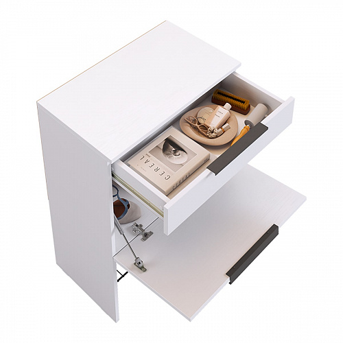 Обувница Баско белое дерево/белое дерево