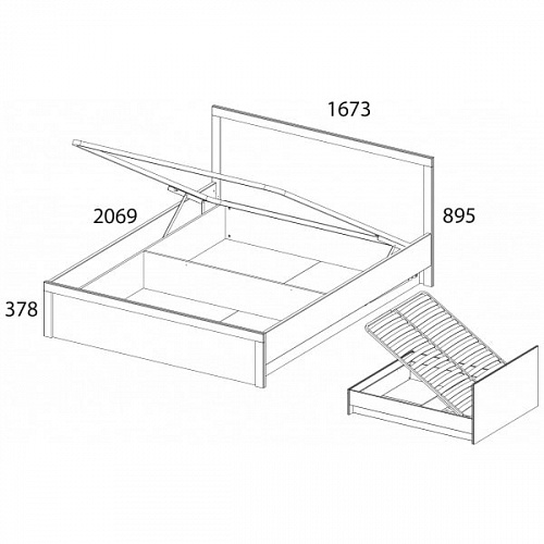 Спальный гарнитур JAZZ Каштан найроби/Оникс