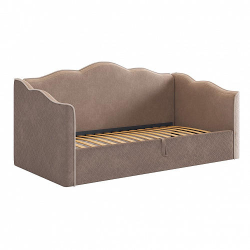 Кровать-софа Лея К1 90х200 латте (велюр)/крем (велюр)