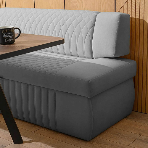 Кухонный диван Леонардо 183 Мелисса 34 Серый